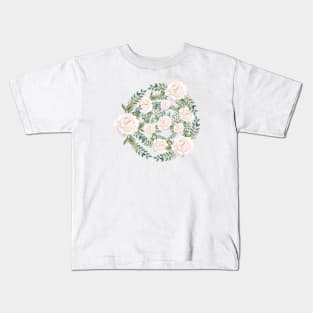 Vintage Watercolor Flowers Kids T-Shirt